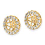 14k 3/4 carat Diamond Circle Earring Jackets - Image 2