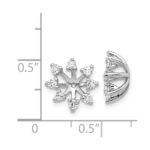 14k White Gold Fancy Diamond Earring Jacket Mountings - Image 3