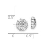 14k White Gold 5/8 carat Diamond Circle Earring Jackets - Image 3