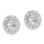 14k White Gold 3/4 carat Lab Grown Diamond VS/SI+ G+ for 5.25 mm Earring Jacket - Image 2