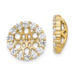 14k 1 carat Diamond Circle Earring Jackets