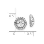 10k White Gold Diamond Earring Jackets - Image 3