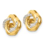 14k 1/8 carat Diamond Twisted Earring Jackets - Image 2