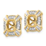 14k 1/2 carat Diamond Fancy Square Earring Jackets - Image 2