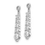 14k White Gold 5/8 carat Lab Grown Diamond VS/SI+ G+ Earring Jackets - Image 2