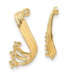 14k Fancy Twist Diamond Earring Jacket Mountings