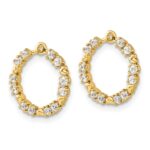 14k 1 carat Lab Grown Diamond VS/SI+ G+ Circle Earring Jackets - Image 2