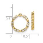 14k 1 carat Lab Grown Diamond VS/SI+ G+ Circle Earring Jackets - Image 3