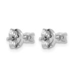 14k White Gold 1/6 carat Lab Grown Diamond VS+ F+ Round Complete Four Prong Heavyweight Stud Earrings - Image 4