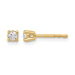 14k 1/6 carat Lab Grown Diamond VS/SI+ G+ Round Complete Four Prong Heavyweight Stud Earrings