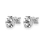 14k White Gold 1/5 carat Certified Lab Grown Diamond VS/SI+ G+ Round Complete Four Prong Heavyweight Stud Earrings - Image 4