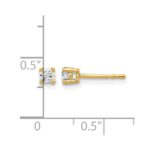 10k Round 4-Prong .20ct. Diamond Stud Earrings - Image 5