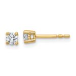 18k 1/4 carat Certified Lab Grown Diamond VS+ F+ Round Complete Four Prong Stud Earrings