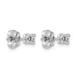 Platinum 1/4 carat Certified Lab Grown Diamond VS+ F+ Round Complete Four Prong Stud Earrings - Image 3