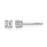 10k White Gold Round 4-Prong .25ct. Diamond Stud Earrings