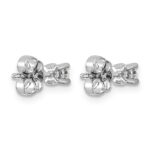 14k White Gold 1/4 carat Certified Lab Grown Diamond VS/SI+ G+ Round Complete Four Prong Heavyweight Stud Earrings - Image 4