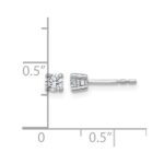 10k White Gold Round 4-Prong .25ct. Diamond Stud Earrings - Image 5