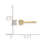 14k 1/4 carat Certified Lab Grown Diamond VS/SI+ G+ Round Complete Four Prong Heavyweight Stud Earrings - Image 5