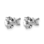14k White Gold 1/3 carat Certified Lab Grown Diamond VS+ F+ Round Complete Four Prong Heavyweight Stud Earrings - Image 4