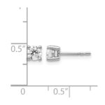 10k White Gold Round 4-Prong .50ct. Diamond Stud Earrings - Image 5