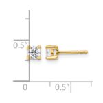 14k 1/2 carat Certified Lab Grown Diamond VS/SI+ G+ Round Complete Four Prong Heavyweight Stud Earrings - Image 5