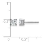 14k White Gold 5/8 carat Certified Lab Grown Diamond VS+ F+ Round Complete Four Prong Heavyweight Stud Earrings - Image 5