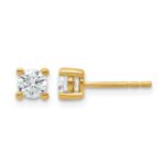 14k 5/8 carat Lab Grown Diamond VS/SI+ G+ Round Complete Four Prong Heavyweight Stud Earrings