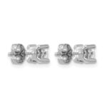 14k White Gold 7/8 carat Lab Grown Diamond VS/SI+ G+ Round Complete Four Prong Heavyweight Stud Earrings - Image 4