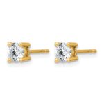 14k 7/8 carat Lab Grown Diamond VS+ F+ Round Complete Four Prong Heavyweight Stud Earrings - Image 2