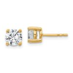 18k 1/2 carat Lab Grown Diamond VS+ F+ Round Complete Four Prong Stud Earrings