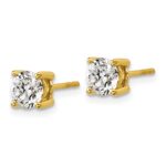 18k 1/2 carat Certified Lab Grown Diamond VS+ F+ Round Complete Four Prong Stud Earrings - Image 2