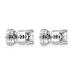 Platinum 1 1/2 carat Lab Grown Diamond VS+ F+ Round Complete Four Prong Stud Earrings - Image 3
