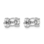 14k White Gold 1 3/4 carat Lab Grown Diamond VS/SI+ G+ Round Complete Four Prong Heavyweight Stud Earrings - Image 4