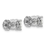 18k White Gold 3 carat Certified Lab Grown Diamond VS+ F+ Round Complete Four Prong Stud Earrings - Image 3