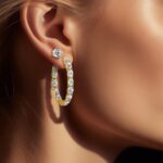 14k 3 carat Lab Grown Diamond VS/SI+ G+ Round Complete Four Prong Heavyweight Stud Earrings - Image 7