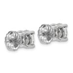 14k White Gold 5 carat Certified Lab Grown Diamond VS+ F+ Round Complete Four Prong Heavyweight Stud Earrings - Image 4