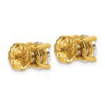 14k 6 carat Lab Grown Diamond VS/SI+ G+ Round Complete Four Prong Heavyweight Stud Earrings - Image 4