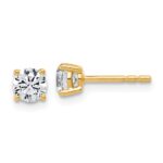 14k 5/8 carat Lab Grown Diamond VS/SI+ G+ Round Complete Four Prong Lightweight Stud Earrings