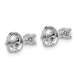 14k White Gold 1/5 carat Certified Lab Grown Diamond VS+ F+ Round Complete Four Prong Screwback Heavyweight Stud Earrings - Image 4