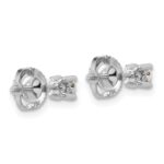 Platinum 1/4 carat Lab Grown Diamond VS+ F+ Round Complete Four Prong Screwback Stud Earrings - Image 3