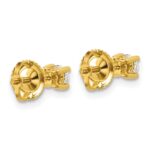 18k 1/3 carat Lab Grown Diamond VS+ F+ Round Complete Four Prong Screwback Stud Earrings - Image 3