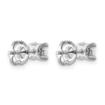 14k White Gold 1/2 carat Lab Grown Diamond VS+ F+ Round Complete Four Prong Screwback Heavyweight Stud Earrings - Image 4