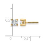 14k 5/8 carat Lab Grown Diamond VS/SI+ G+ Round Complete Four Prong Screwback Heavyweight Stud Earrings - Image 5