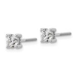 Platinum 3/4 carat Certified Lab Grown Diamond VS+ F+ Round Complete Four Prong Screwback Stud Earrings - Image 2