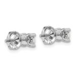14k White Gold 3/4 carat Certified Lab Grown Diamond VS/SI+ G+ Round Complete Four Prong Screwback Heavyweight Stud Earrings - Image 4