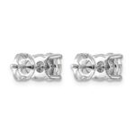 14k White Gold 3 carat Lab Grown Diamond VS/SI+ G+ Round Complete Four Prong Screwback Heavyweight Stud Earrings - Image 4