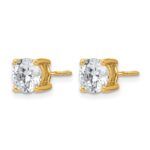 14k 4 carat Lab Grown Diamond VS/SI+ G+ Round Complete Four Prong Screwback Heavyweight Stud Earrings - Image 2
