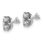 14k White Gold 1/10 carat Lab Grown Diamond VS/SI+ G+ Round Complete Three Prong Stud Earrings - Image 5