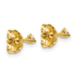 14k 1/10 carat Lab Grown Diamond VS+ F+ Round Complete Three Prong Stud Earrings - Image 5