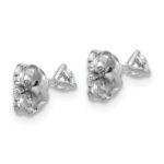 14k White Gold 1/5 carat Certified Lab Grown Diamond VS/SI+ G+ Round Complete Three Prong Stud Earrings - Image 4